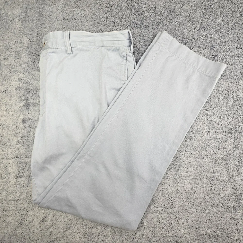 Vintage Polo Ralph Lauren Pants Mens 36x32 Straight Fit Chino Light Blue Cotton